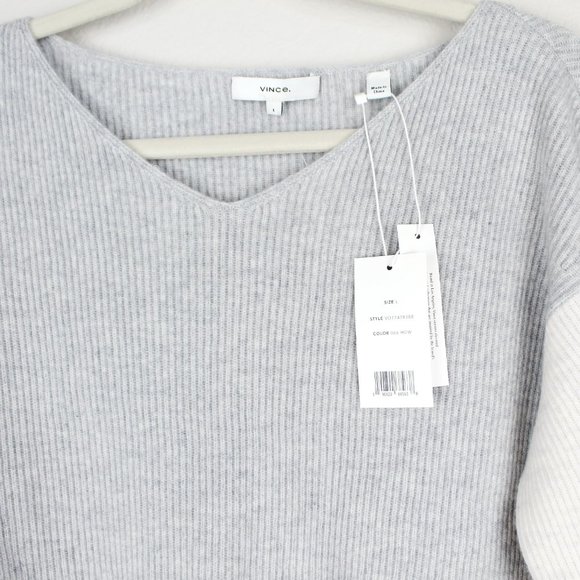 NWT VINCE V-Neck Wool Blend Sweater– Casual Chic for Work or Weekend - Picture 9 of 11